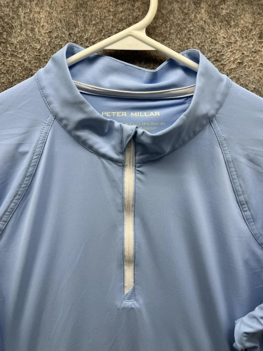 Peter Millar Pullover Womens XL Blue 1/4 Zip Golf Sun Comfort Base UPF 50+ Top